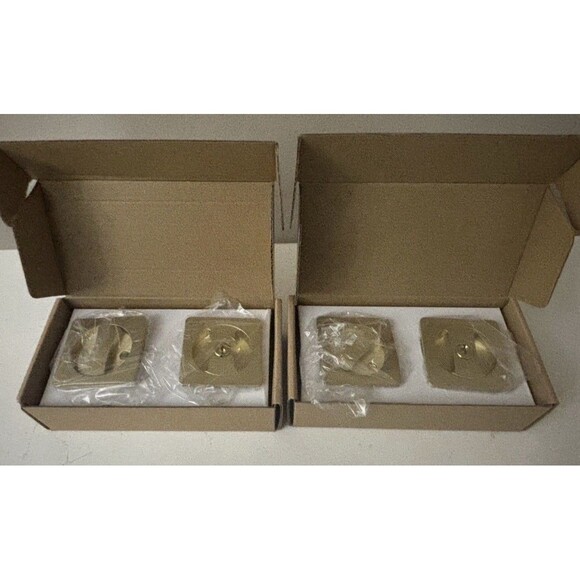 Leydebong Pack of 2 Gold Pocket Door Lock with Keys Square Pocket Door Hardware - Picture 10 of 15